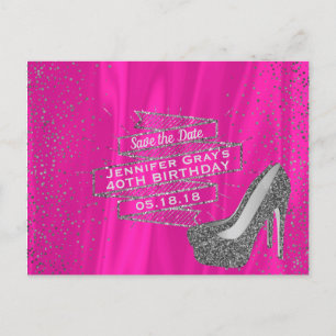 Bezauberndes Rosa-Save the Date elegantes Ankündigungspostkarte