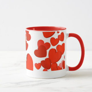 Bezauberndes Rot farbige Herz-Tasse Tasse