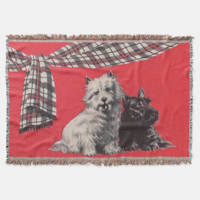 bezauberndes schottisches Terrier-Print Decke (Vorderseite)