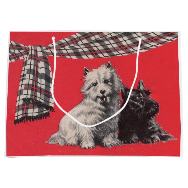 bezauberndes schottisches Terrier-Print Große Geschenktüte (Vorderseite)