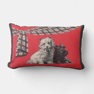 bezauberndes schottisches Terrier-Print Lendenkissen