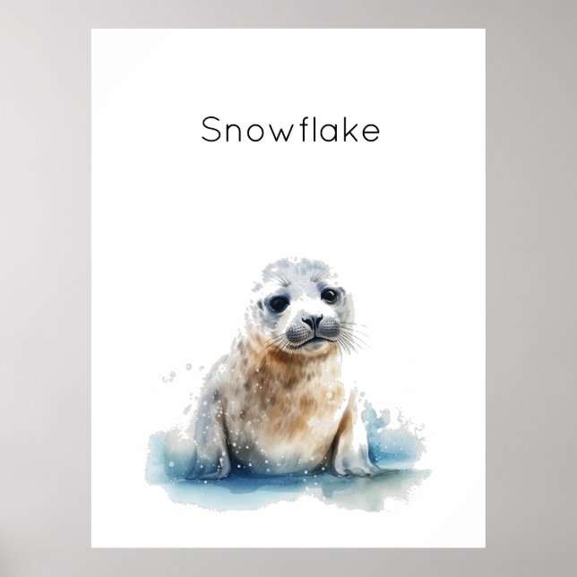 Bezauberndes Siegel Pup Poster (Vorne)