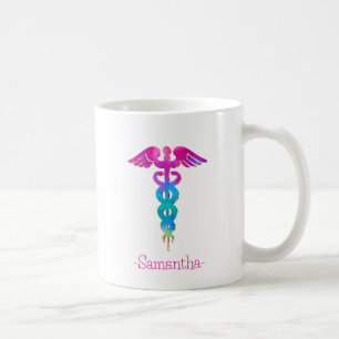 Bezauberndes und farbenfrohes Logo-Design Kaffeetasse