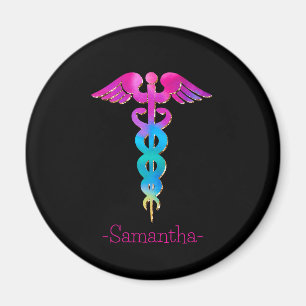 Bezauberndes und farbenfrohes Logo-Design Magnet