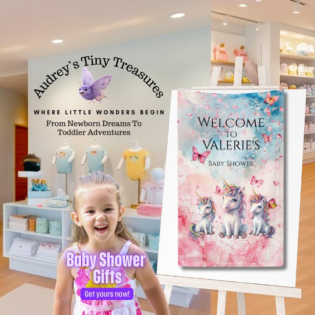 Bezauberndes Unicorn Baby Shower Banner (Von Creator hochgeladen)