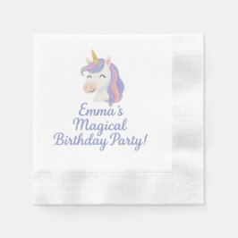 Bezauberndes Unicorn Periwinkle Party Napkins Serviette