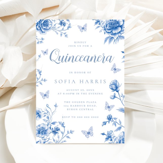 Bezauberndes Vintages Blumenzauber Quinceanera-Par Einladung (Von Creator hochgeladen)