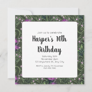 Bezauberndes Wald Berry Vine Einladung zum Geburts