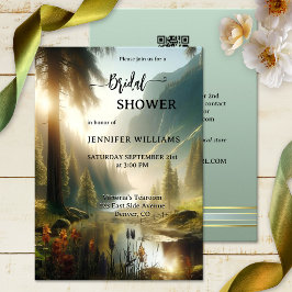 Bezauberndes Waldgebirge-Brautparty Einladung