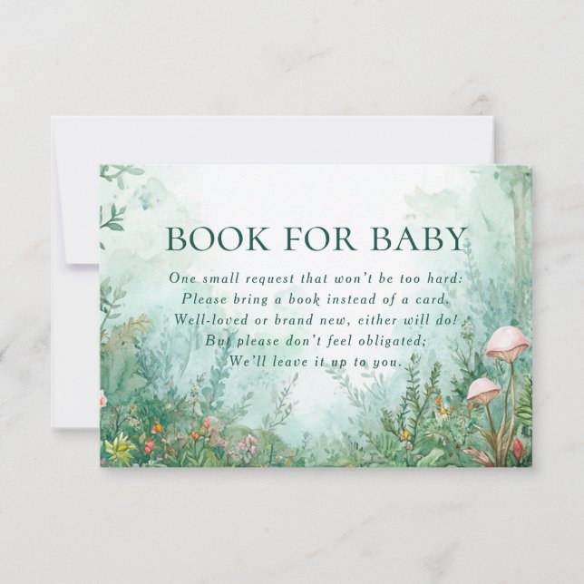 Bezauberndes Waldmärchenbuch für Baby RSVP Karte (Vorderseite)