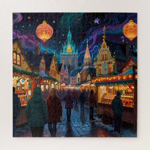Bezauberndes Weihnachtsmarkt Stadt Winterwunder Wu