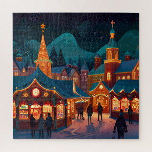 Bezauberndes Weihnachtsmarkt Stadt Winterwunder Wu
