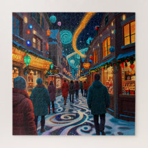 Bezauberndes Weihnachtsmarkt Stadt Winterwunder Wu