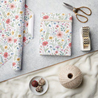 🌸 bezauberndes Wildblume-Umschlagpapier 🌸 Geschenkpapier