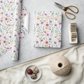 Bezauberndes Wildblume Wrapping Paper Geschenkpapier