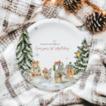Bezauberndes Winterwald zum Geburtstag Pappteller<br><div class="desc">Feiern Sie mit diesen bezaubernden Winterwald-Geburtstagspapier-Tellern Ihren ganz besonderen Tag! Diese Teller sind perfekt für eine zauberhafte Geburtstagsfeier im Winter geeignet und bieten eine bezaubernde Waldlandschaft, die mit kichtigen Tieren, schneebedeckten Evergreens und reizvollen Festdetails besticht. Die zarten Schneeflocken und sanfte, warme Farben schaffen eine gemütliche und bezaubernde Atmosphäre, die Ihre...</div>