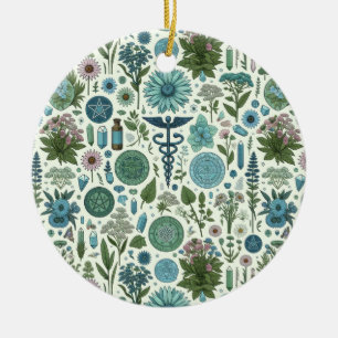 Bezauberte Botanica: Magische Kräuter und Hexerei Keramik Ornament