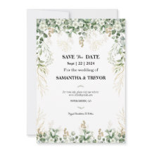 Bezauberte botanische Foliage: Save the Date