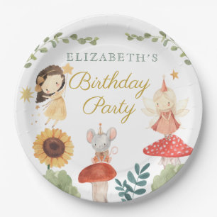 Bezauberte Fee Birthday Mushroom Pappteller