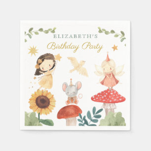 Bezauberte Fee Birthday Mushroom Serviette