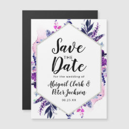Bezauberte, florale Save the Date Magnetkarte Magneteinladung