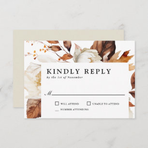 Bezauberte Herbstblüte RSVP Karte