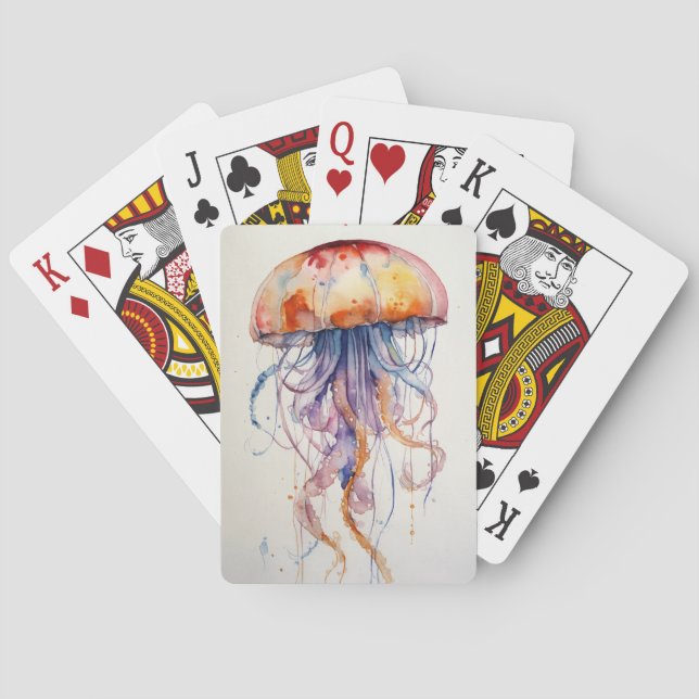"Bezauberte Jellies: Premium Quallen Spielkarte (Rückseite)