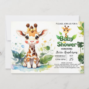 Bezauberte Minimalistisch Safari Baby-Dusche Einladung