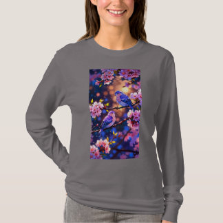 Bezauberte Mondlichtfirmen Langärmeldesign T-Shirt