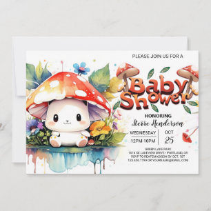 Bezauberte Mushroom Fantasy Baby Dusche Einladung