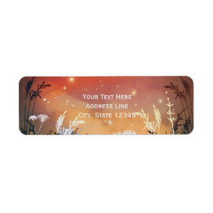 Bezauberte Red Abend Sky Stars & Foliage Wedding