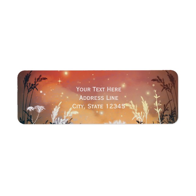 Bezauberte Red Abend Sky Stars & Foliage Wedding (Vorne)