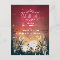 Bezauberte Red Sky Stars & Foliage Save the Date