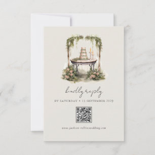Bezauberte RSVP-Karte für den Wasserfarbenwald Boh RSVP Karte