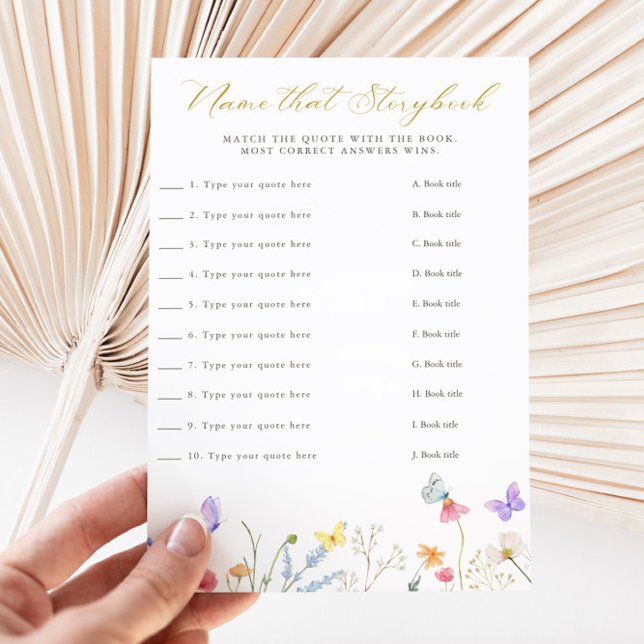 Bezauberte Schmetterlinge Name des Storybooks Einladung (Von Creator hochgeladen)