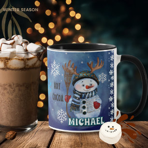Bezauberte Schneemann-Hot-Kakao-Tasse Tasse