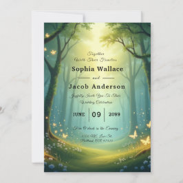 Bezauberte Sonnenlicht-Glimmer-Grove Einladung