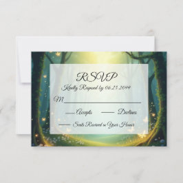 Bezauberte Sonnenlicht-Glimmer-Grove RSVP Karte