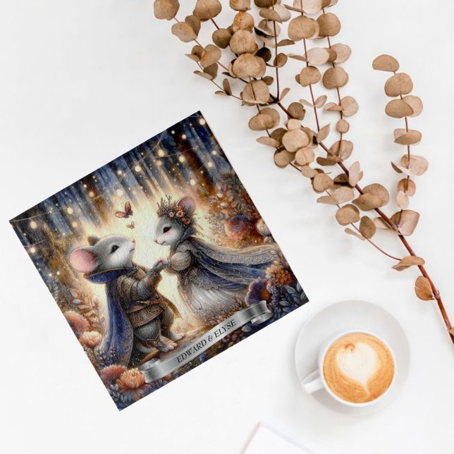 Bezauberte Waldmäuse Hochzeit Niedlich Personalisi (Von Creator hochgeladen)