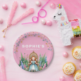 Bezauberte Woodland Fairy Princess Birthday Pappteller