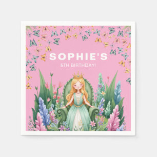 Bezauberte Woodland Fairy Princess Birthday Serviette