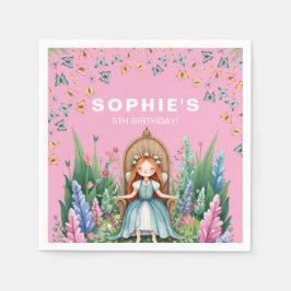 Bezauberte Woodland Fairy Princess Birthday Serviette