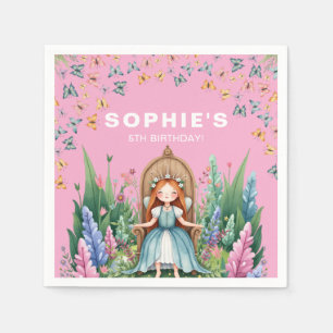 Bezauberte Woodland Fairy Princess Birthday Serviette