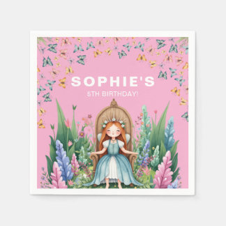Bezauberte Woodland Fairy Princess Birthday Serviette