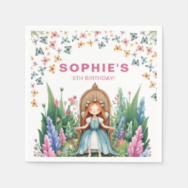 Bezauberte Woodland Fairy Princess Birthday Serviette