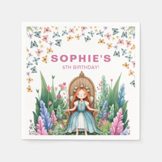 Bezauberte Woodland Fairy Princess Birthday Serviette