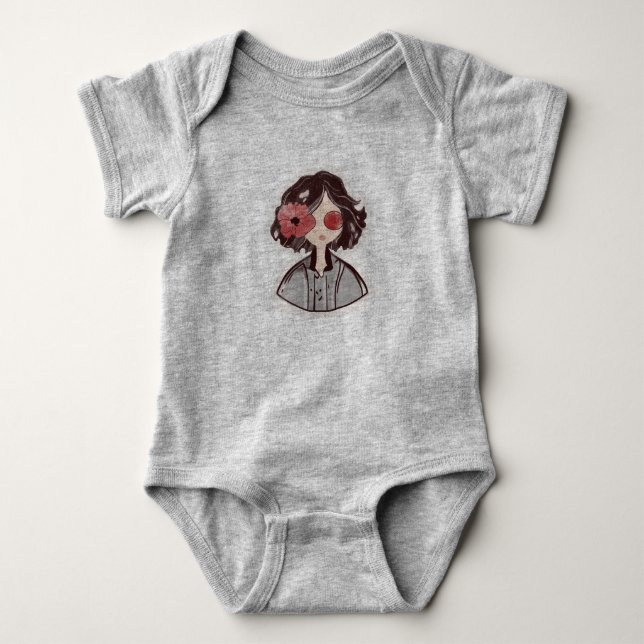 Bezauberter Bloom Baby Bodysuit Baby Strampler (Vorderseite)