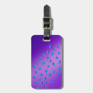 Bezauberter Blue Butterflies Gepäcktag Gepäckanhänger