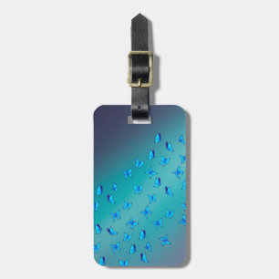 Bezauberter Blue Butterflies Gepäcktag Gepäckanhänger