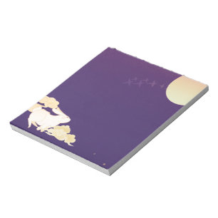 Bezauberter Bunny Moon Notizblock